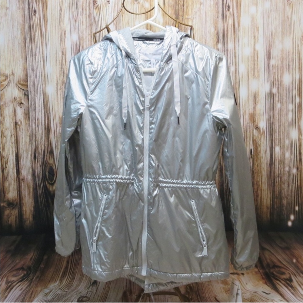 BCBGeneration Silver Packable Jacket